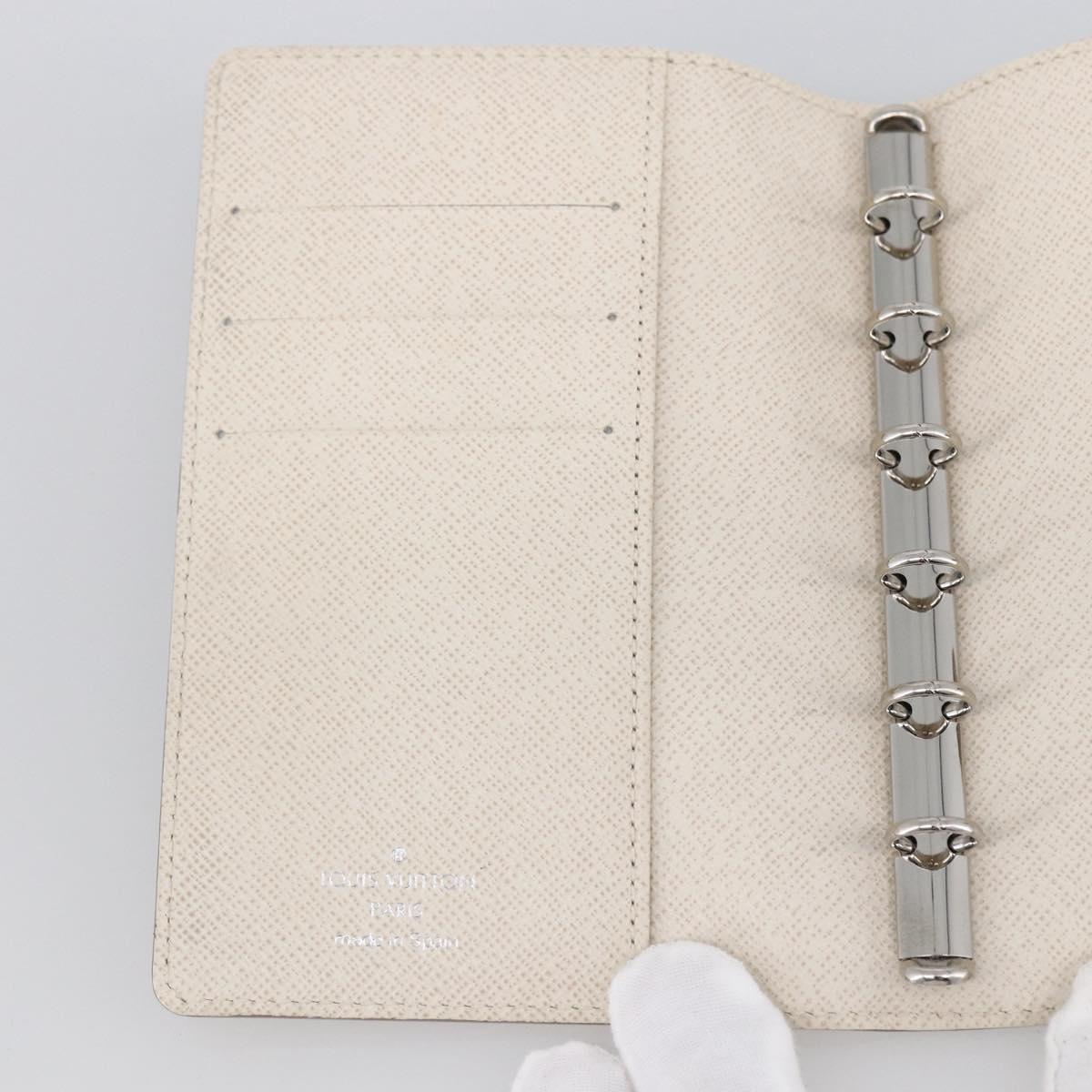 LOUIS VUITTON Epi Agenda PM Day Planner Cover White Yvoire R2005J Auth bs33692