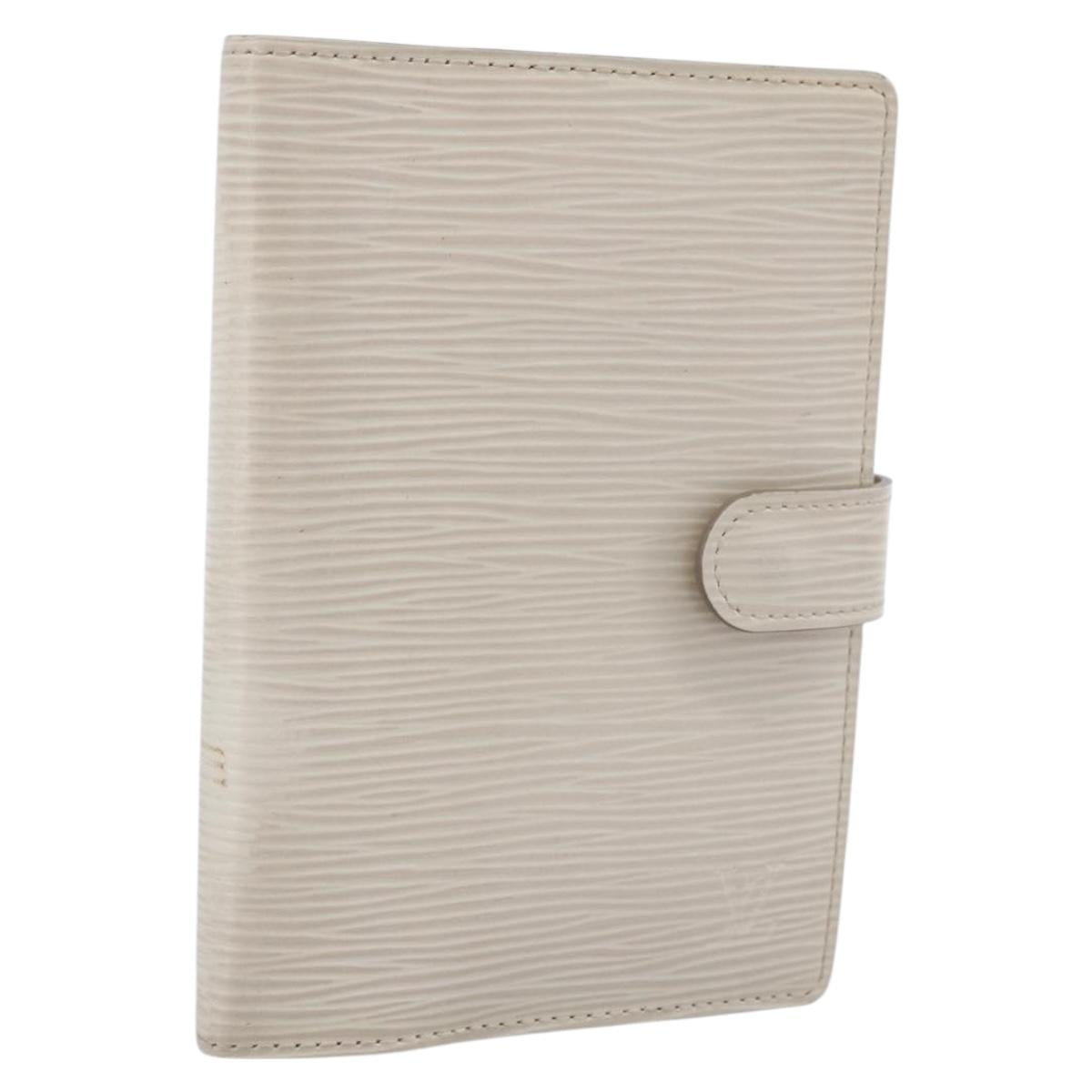 LOUIS VUITTON Epi Agenda PM Day Planner Cover White Yvoire R2005J Auth bs33692