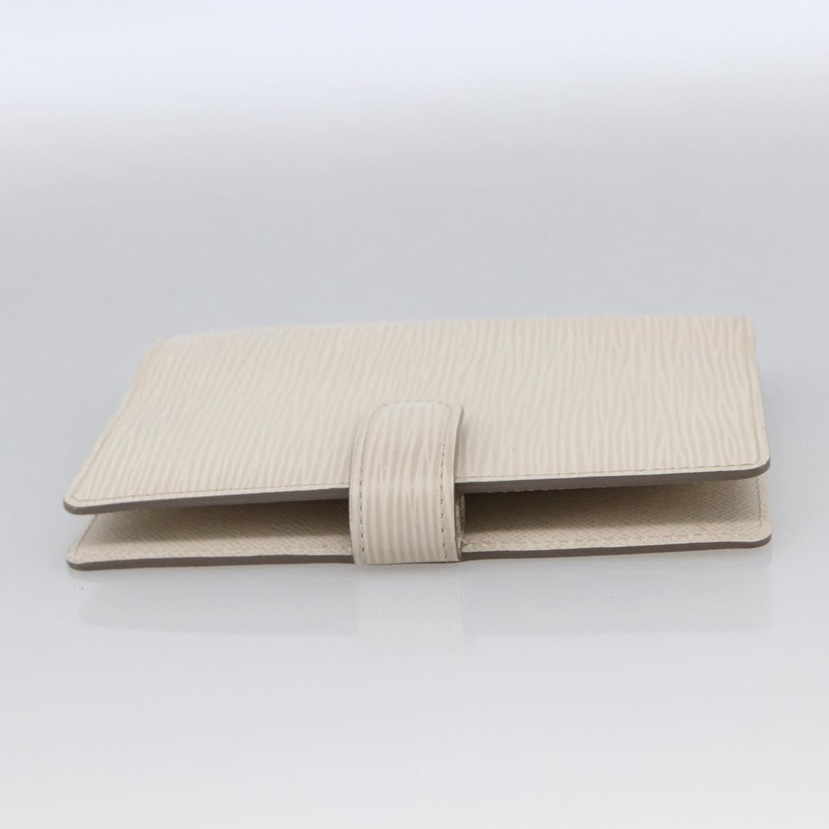 LOUIS VUITTON Epi Agenda PM Day Planner Cover White Yvoire R2005J Auth bs33692