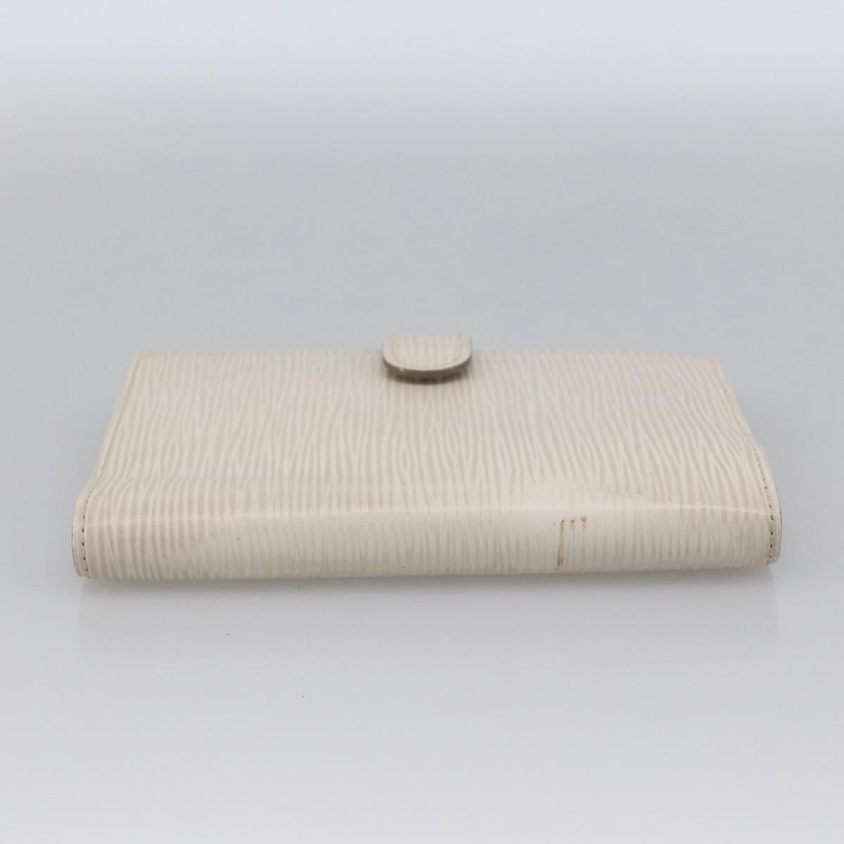 LOUIS VUITTON Epi Agenda PM Day Planner Cover White Yvoire R2005J Auth bs33692