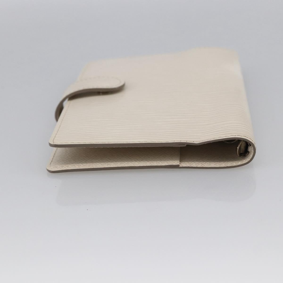 LOUIS VUITTON Epi Agenda PM Day Planner Cover White Yvoire R2005J Auth bs33692