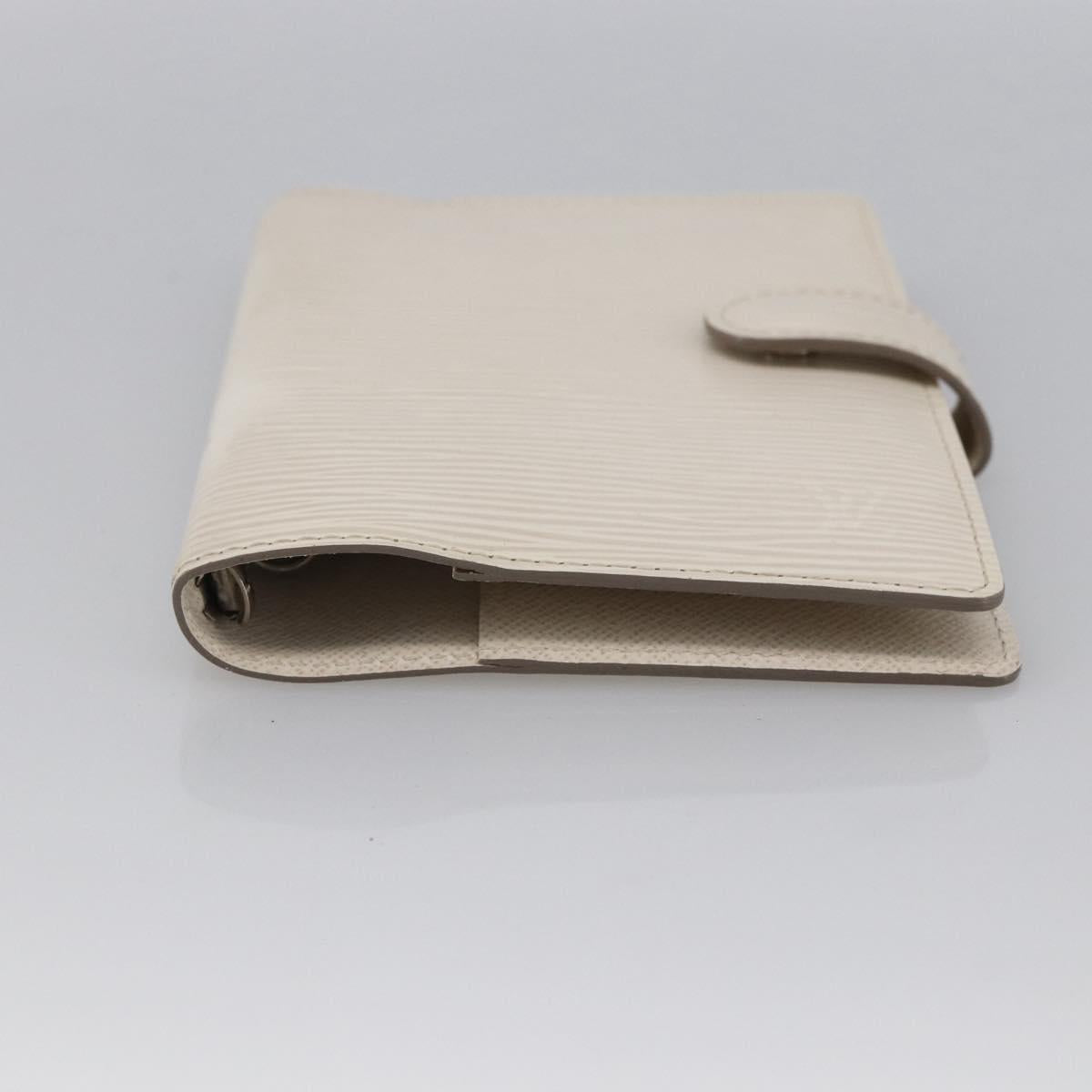LOUIS VUITTON Epi Agenda PM Day Planner Cover White Yvoire R2005J Auth bs33692