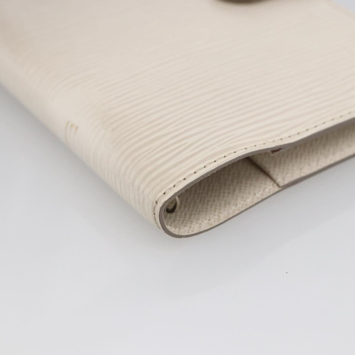 LOUIS VUITTON Epi Agenda PM Day Planner Cover White Yvoire R2005J Auth bs33692