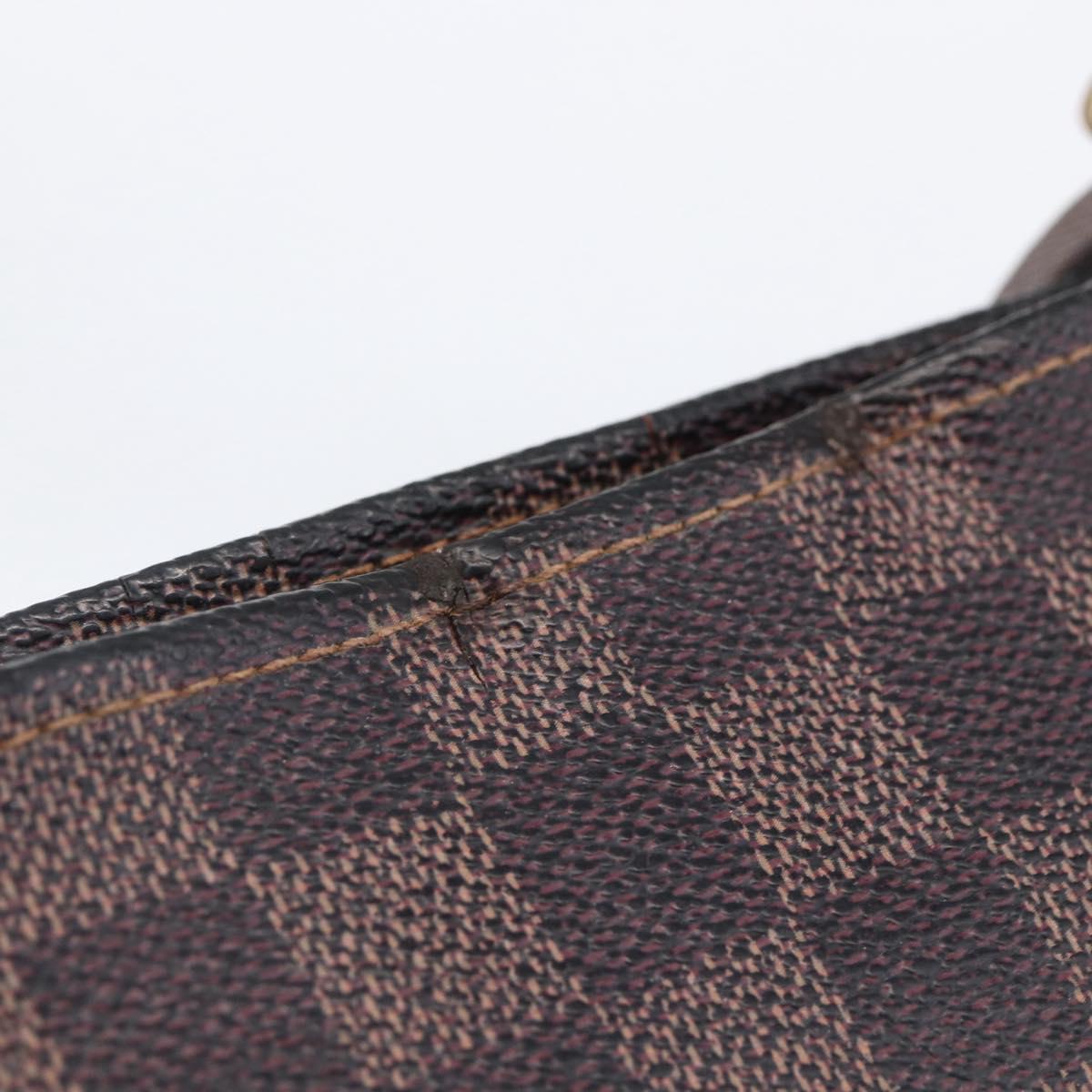 LOUIS VUITTON Damier Ebene Trousse Makeup Pouch N51982 LV Auth bs33693