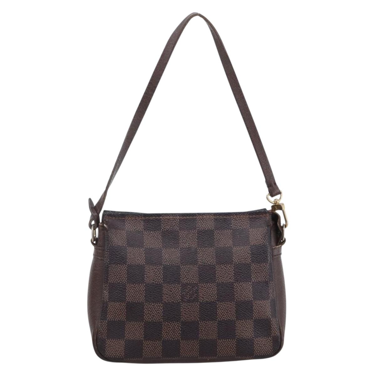 LOUIS VUITTON Damier Ebene Trousse Makeup Pouch N51982 LV Auth bs33693