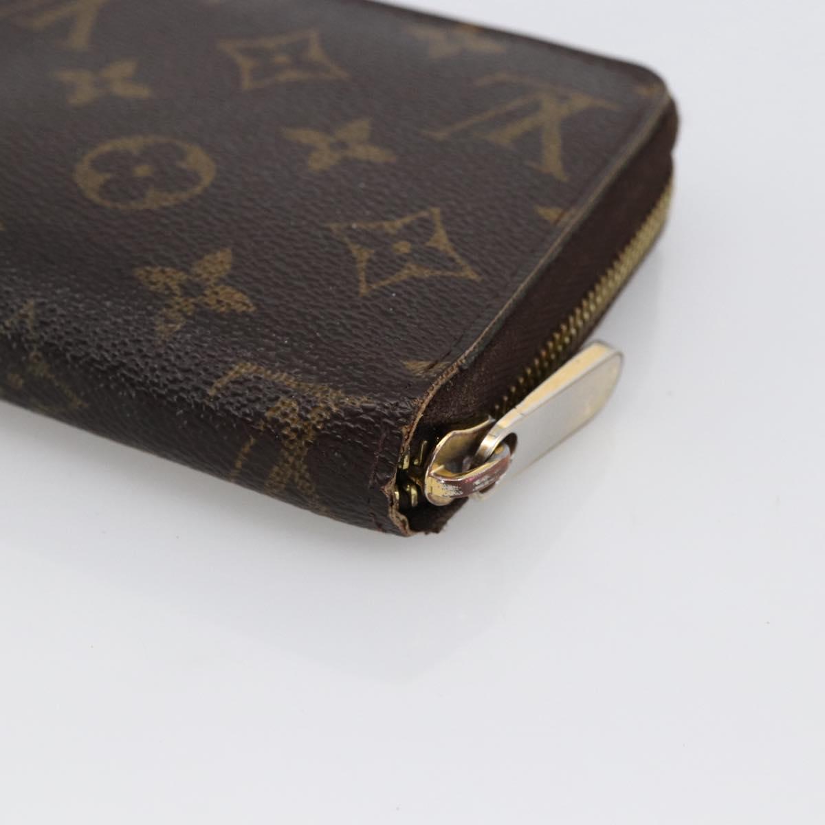 LOUIS VUITTON Monogram Zippy Wallet Long Wallet M42616 LV Auth bs33694