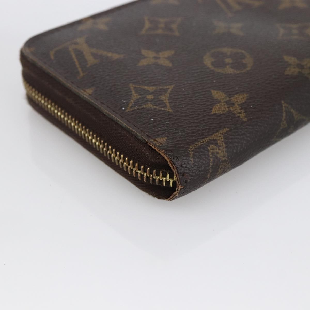 LOUIS VUITTON Monogram Zippy Wallet Long Wallet M42616 LV Auth bs33694