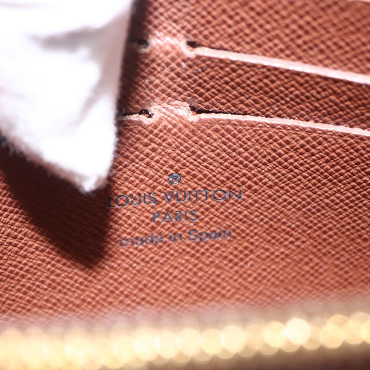LOUIS VUITTON Monogram Zippy Wallet Long Wallet M42616 LV Auth bs33694