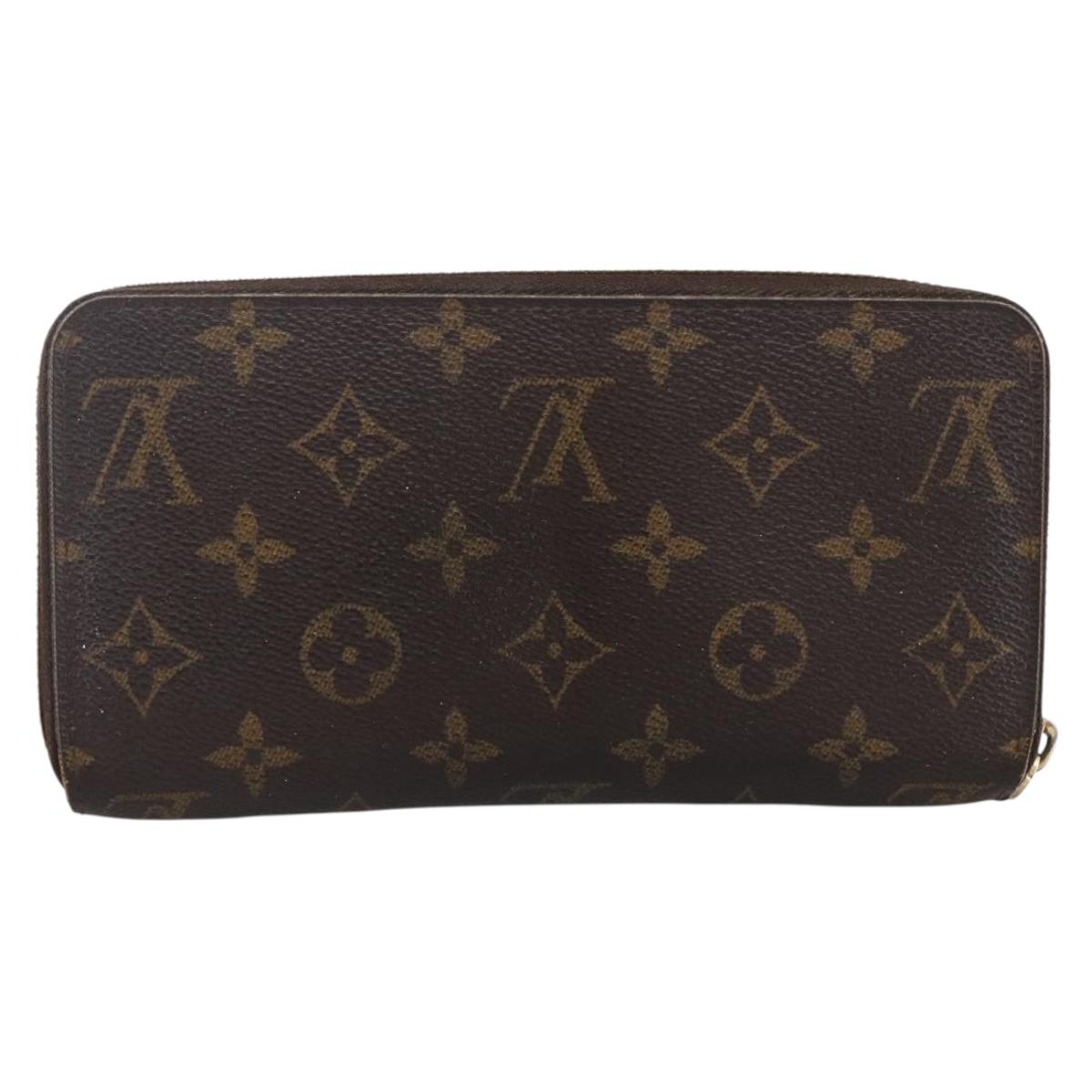 LOUIS VUITTON Monogram Zippy Wallet Long Wallet M42616 LV Auth bs33694