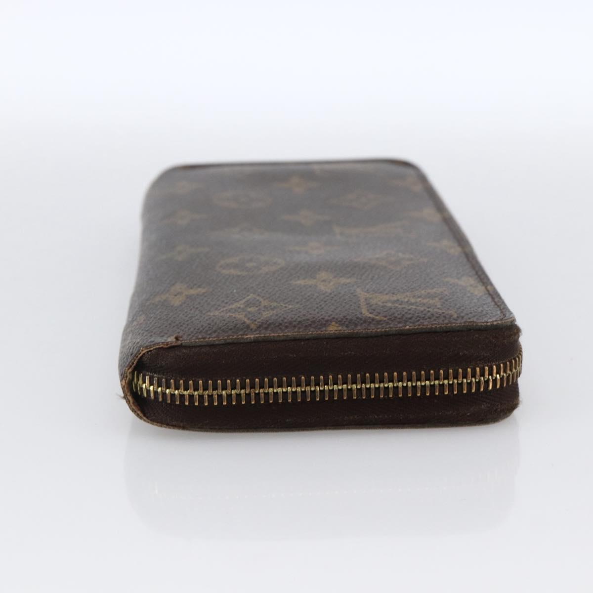 LOUIS VUITTON Monogram Zippy Wallet Long Wallet M42616 LV Auth bs33694