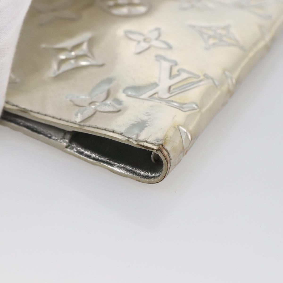 LOUIS VUITTON Monogram Miroir Agenda PM Day Cover Silver R20963 LV Auth bs33695