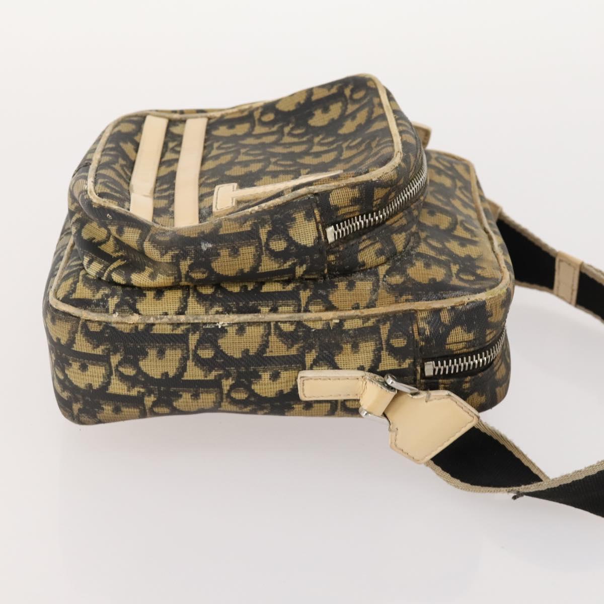 Christian Dior Trotter Canvas Hand Bag Nylon 2 Set Green Navy Auth bs33699