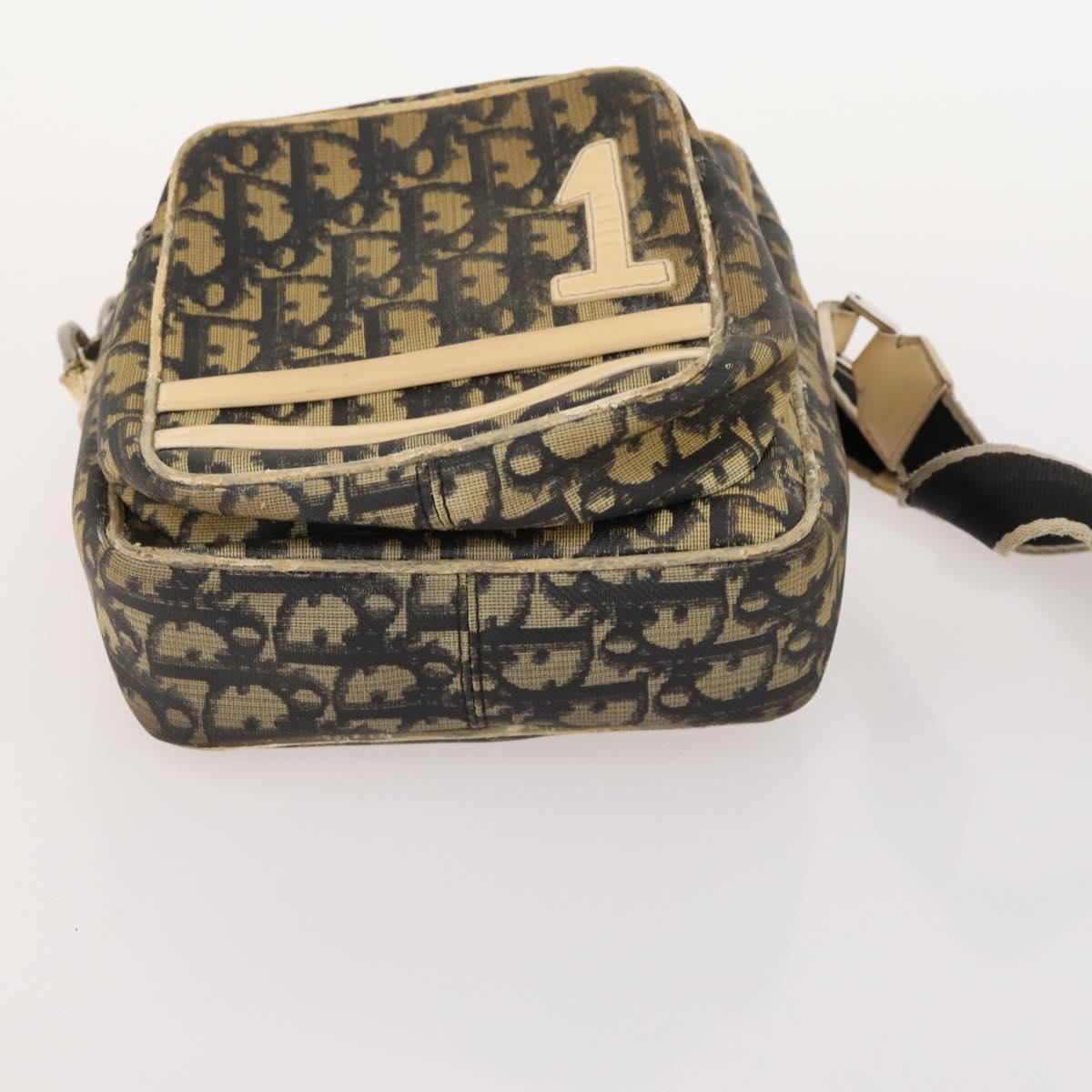 Christian Dior Trotter Canvas Hand Bag Nylon 2 Set Green Navy Auth bs33699