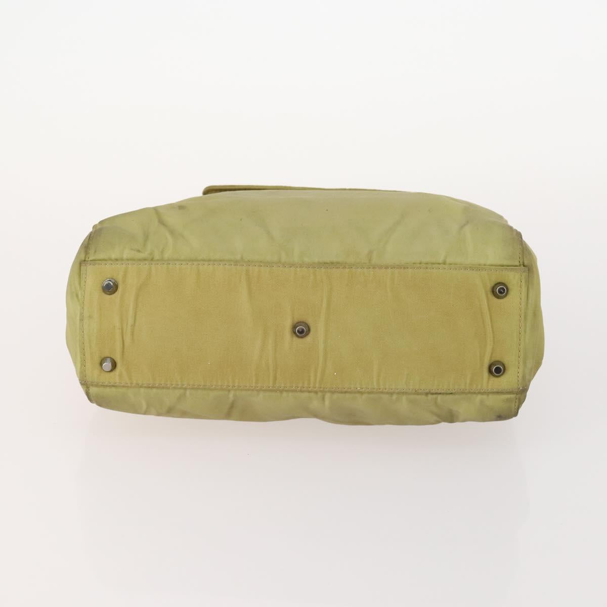 Christian Dior Trotter Canvas Hand Bag Nylon 2 Set Green Navy Auth bs33699