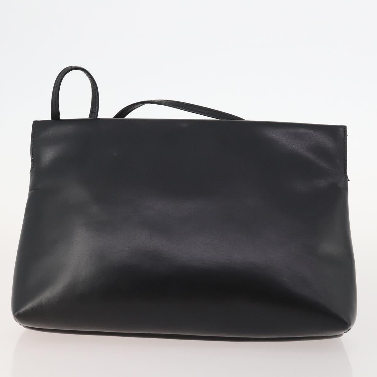 Salvatore Ferragamo Shoulder Bag Leather 2 Set Black Auth bs33700