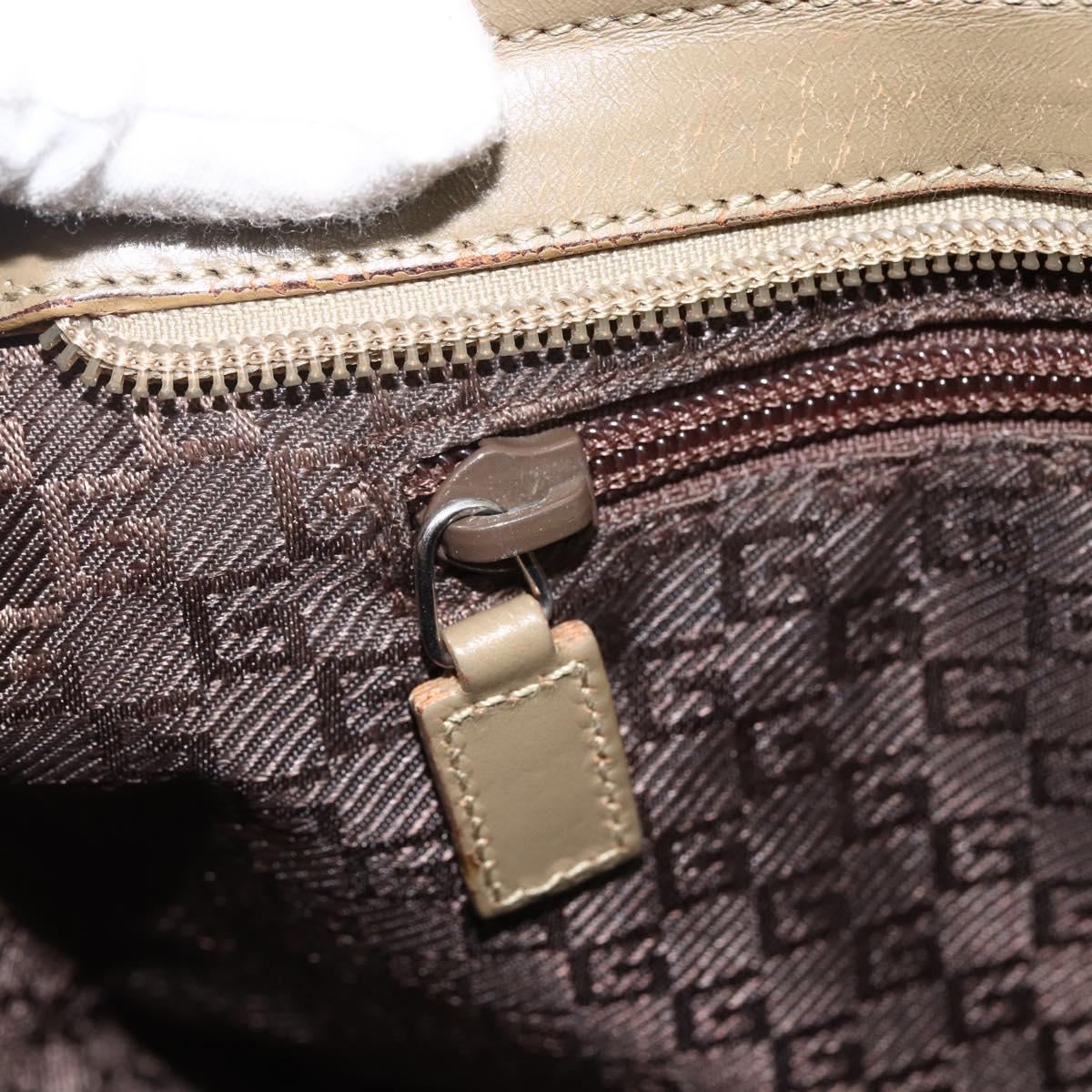 GUCCI Tote Bag Canvas Beige Khaki Red 019 0426 3444 Auth bs33705
