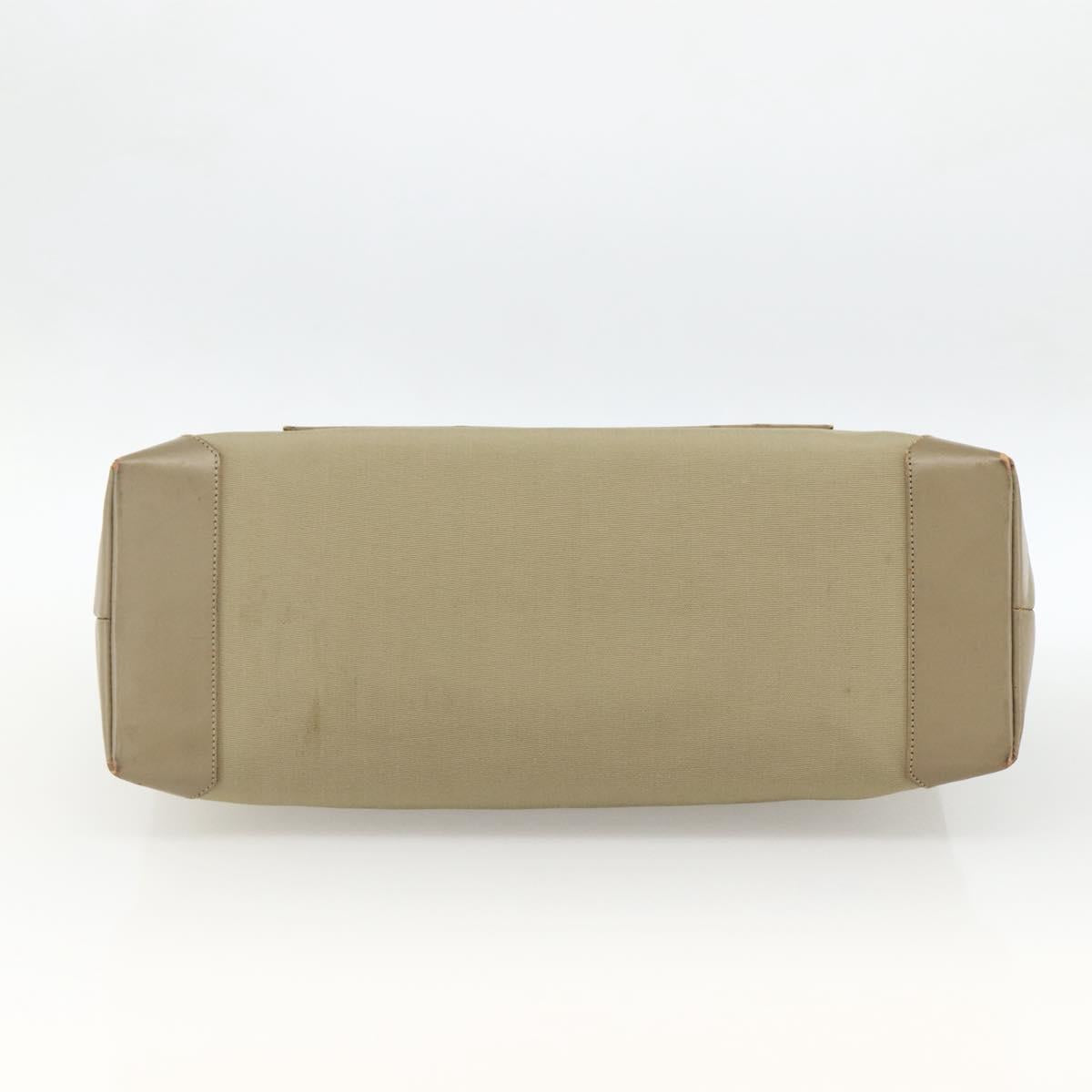 GUCCI Tote Bag Canvas Beige Khaki Red 019 0426 3444 Auth bs33705