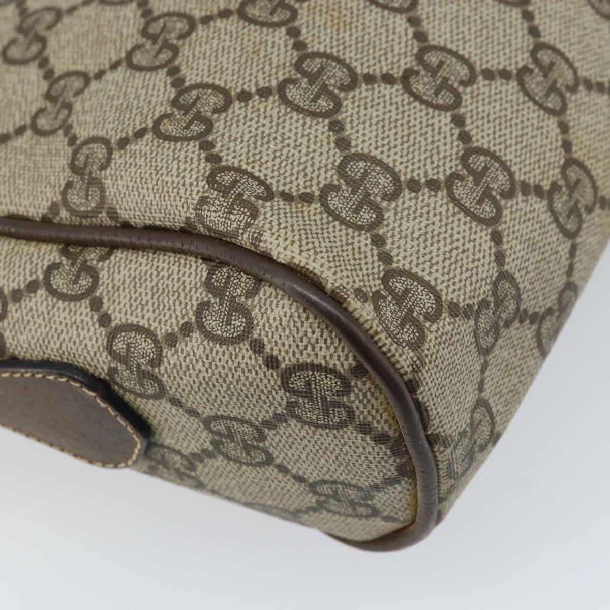 GUCCI GG Supreme Web Sherry Line Bag PVC Beige Gold 904 02 005 Auth bs33706