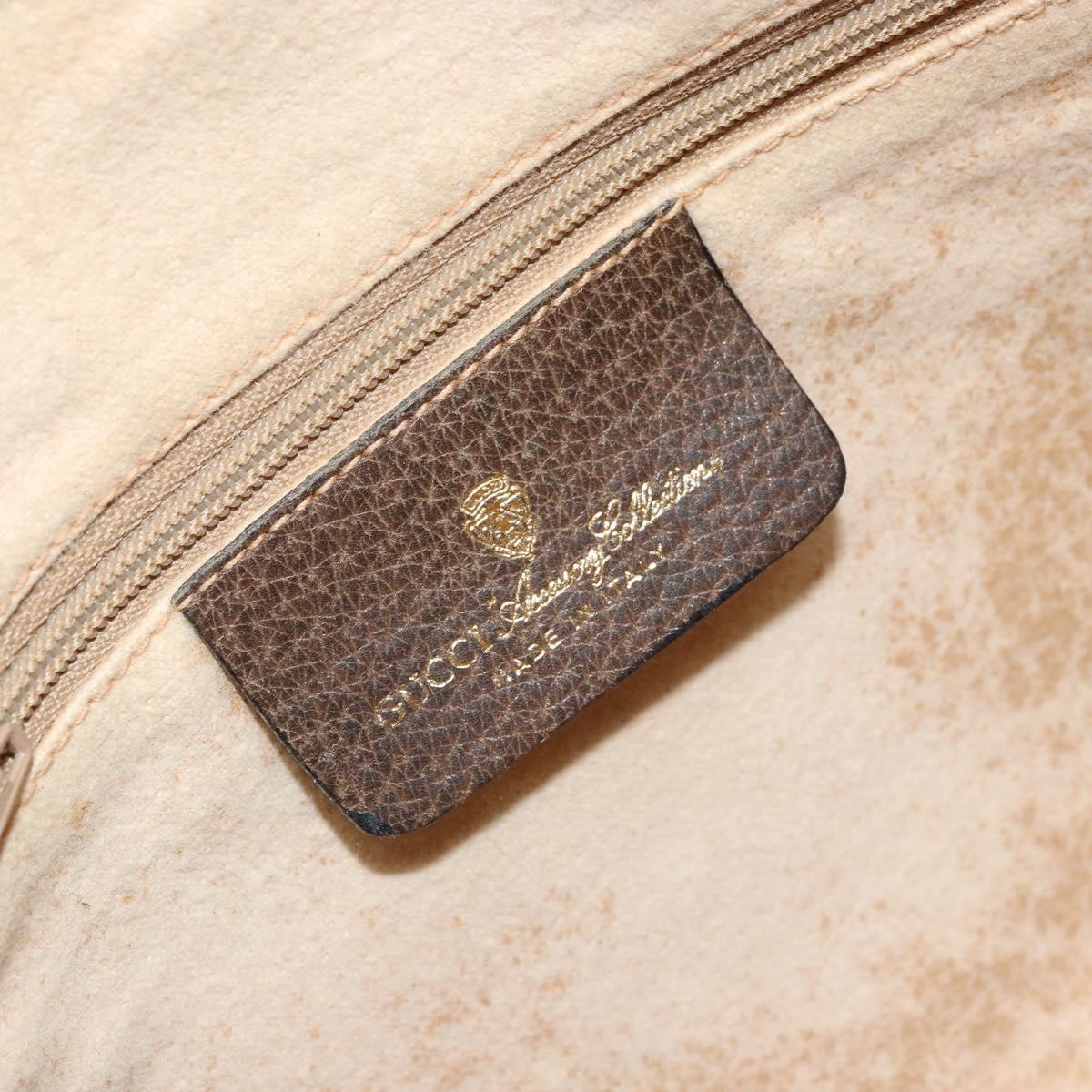 GUCCI GG Supreme Web Sherry Line Bag PVC Beige Gold 904 02 005 Auth bs33706