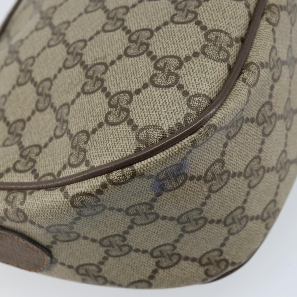 GUCCI GG Supreme Web Sherry Line Bag PVC Beige Gold 89 02 032 Auth bs33708