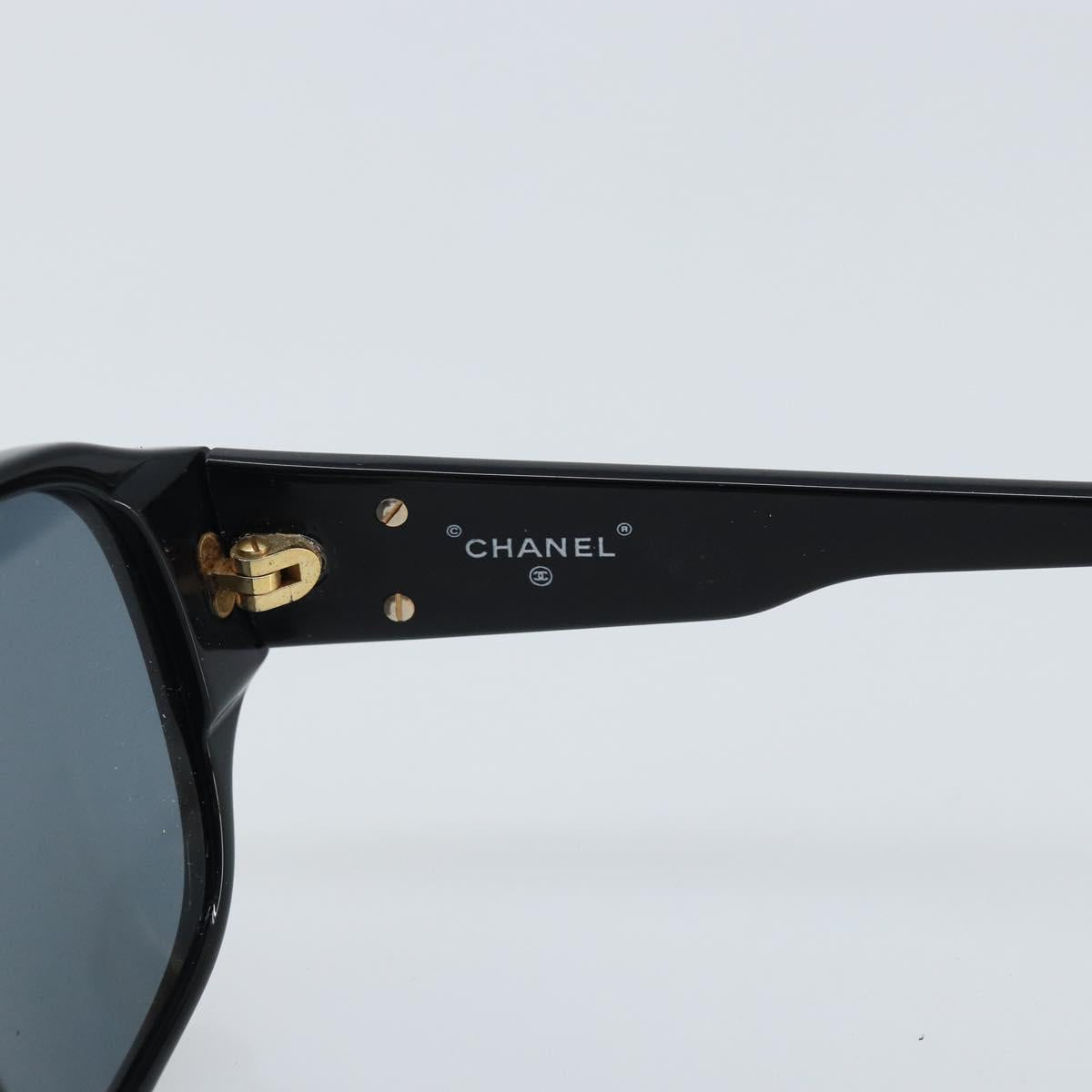 CHANEL Sunglasses plastic Black CC Auth bs33724