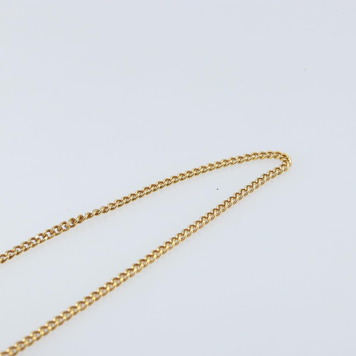 CHANEL Chain Pouch Cotton Navy Gold CC Auth bs33731