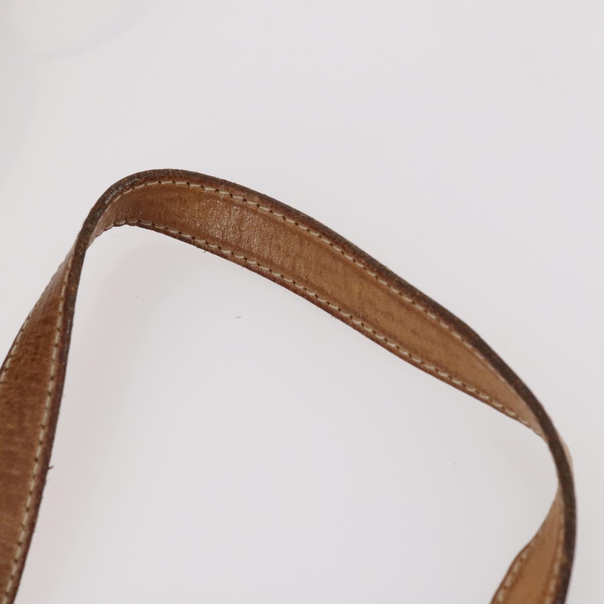 CELINE Macadam Canvas Shoulder Bag PVC Leather 2 Set Brown Auth bs33753