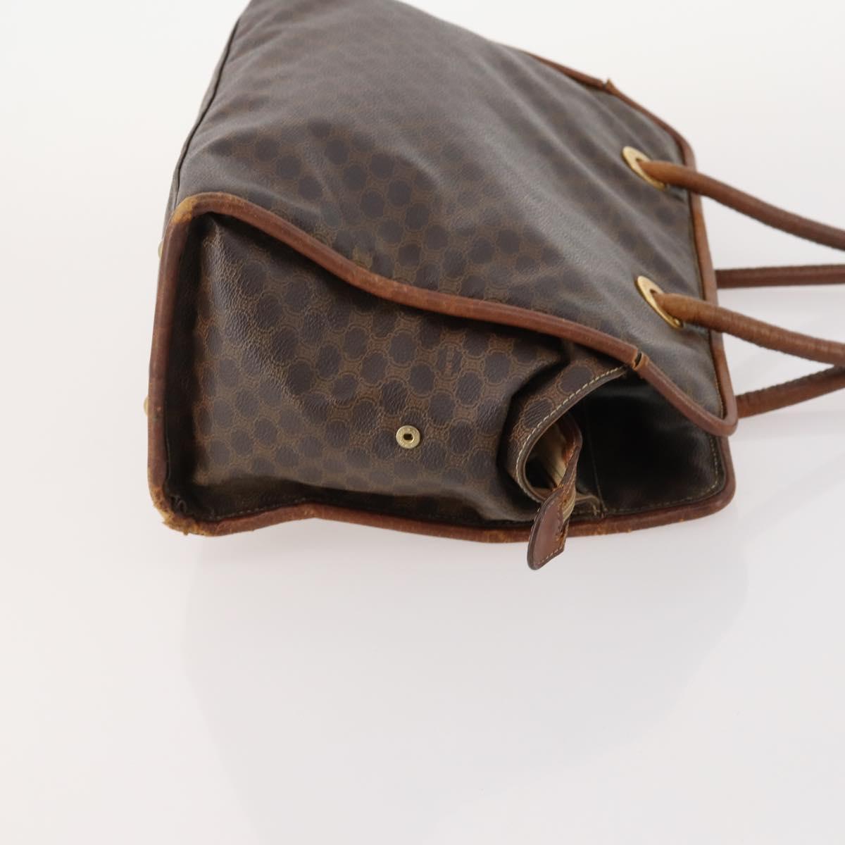 CELINE Macadam Canvas Shoulder Bag PVC Leather 2 Set Brown Auth bs33753