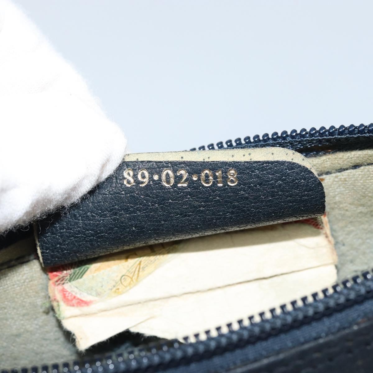 GUCCI GG Supreme Sherry Line Bag PVC Navy Gold Red 89 02 018 Auth bs33770