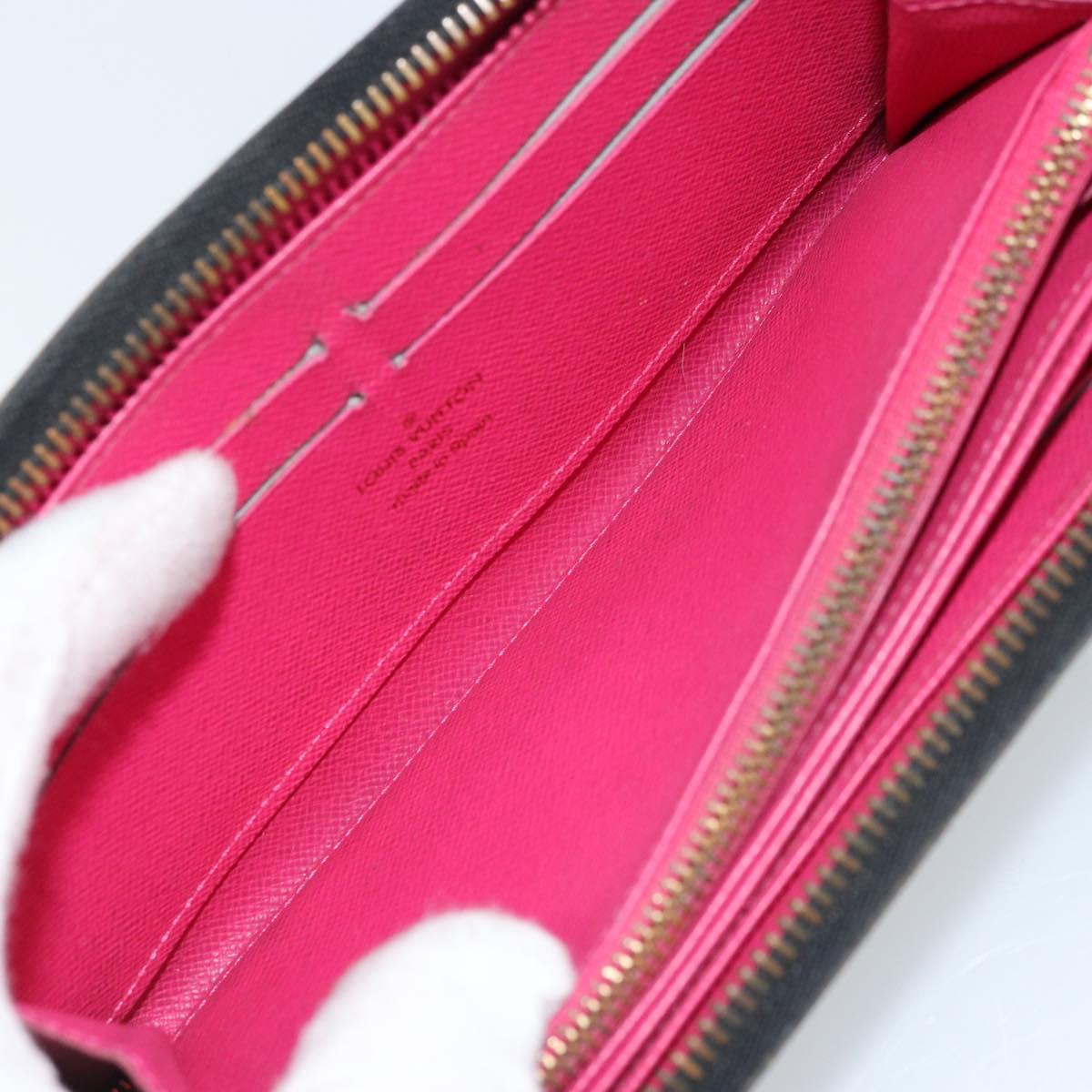 LOUIS VUITTON Monogram Multicolor Zippy Wallet Black M60243 LV Auth bs33783