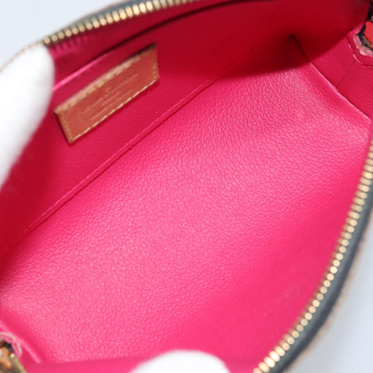 LOUIS VUITTON Multicolor Pochette Cosmetic Pouch Black M47355 LV Auth bs33786