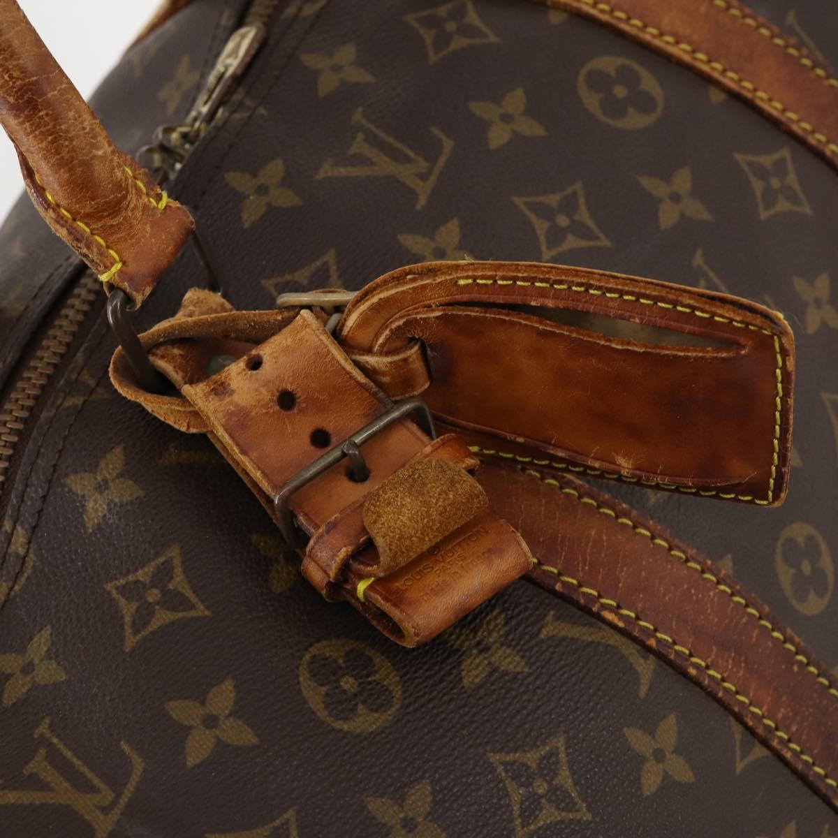 LOUIS VUITTON Monogram Keepall Bandouliere 55 Boston Bag M41414 LV Auth bs33789