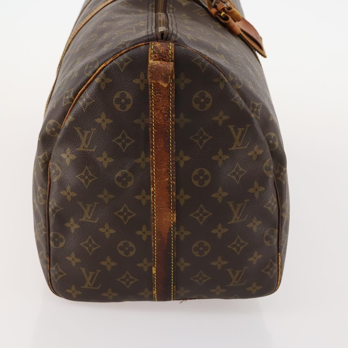 LOUIS VUITTON Monogram Keepall Bandouliere 55 Boston Bag M41414 LV Auth bs33789