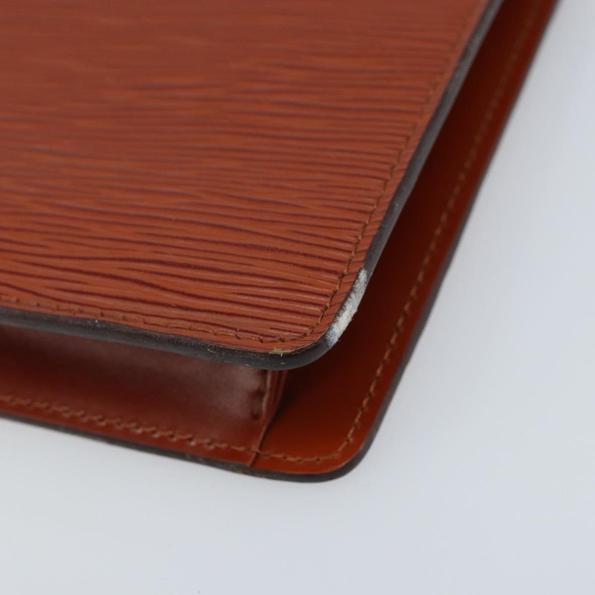 LOUIS VUITTON Epi Montaigne 23 Clutch Bag Brown M52663 LV Auth bs33790