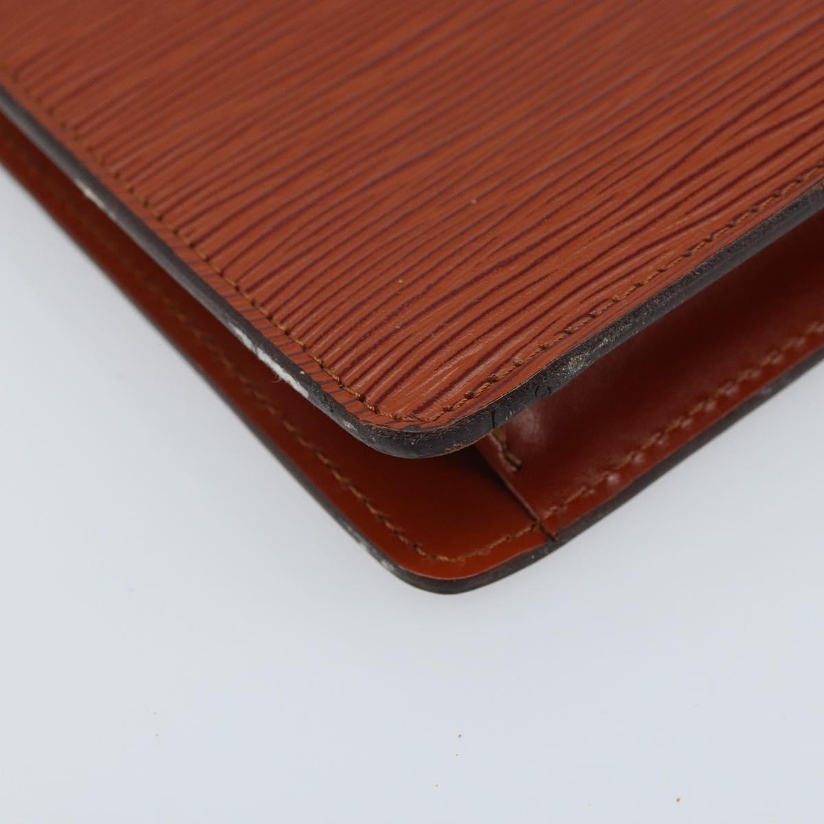 LOUIS VUITTON Epi Montaigne 23 Clutch Bag Brown M52663 LV Auth bs33790