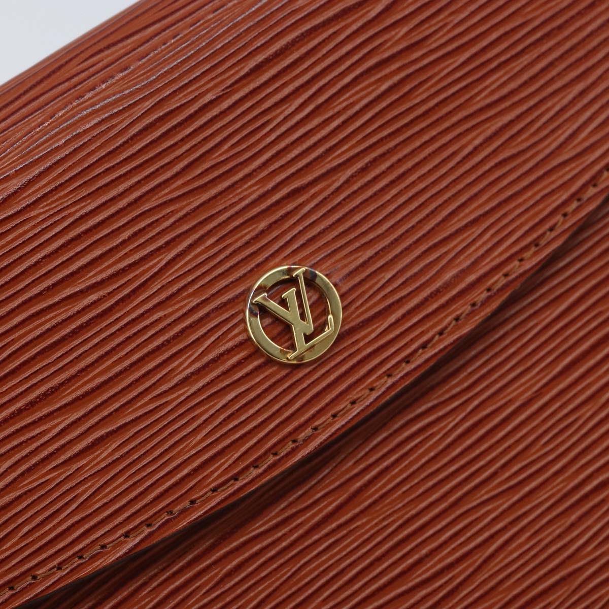 LOUIS VUITTON Epi Montaigne 23 Clutch Bag Brown M52663 LV Auth bs33790