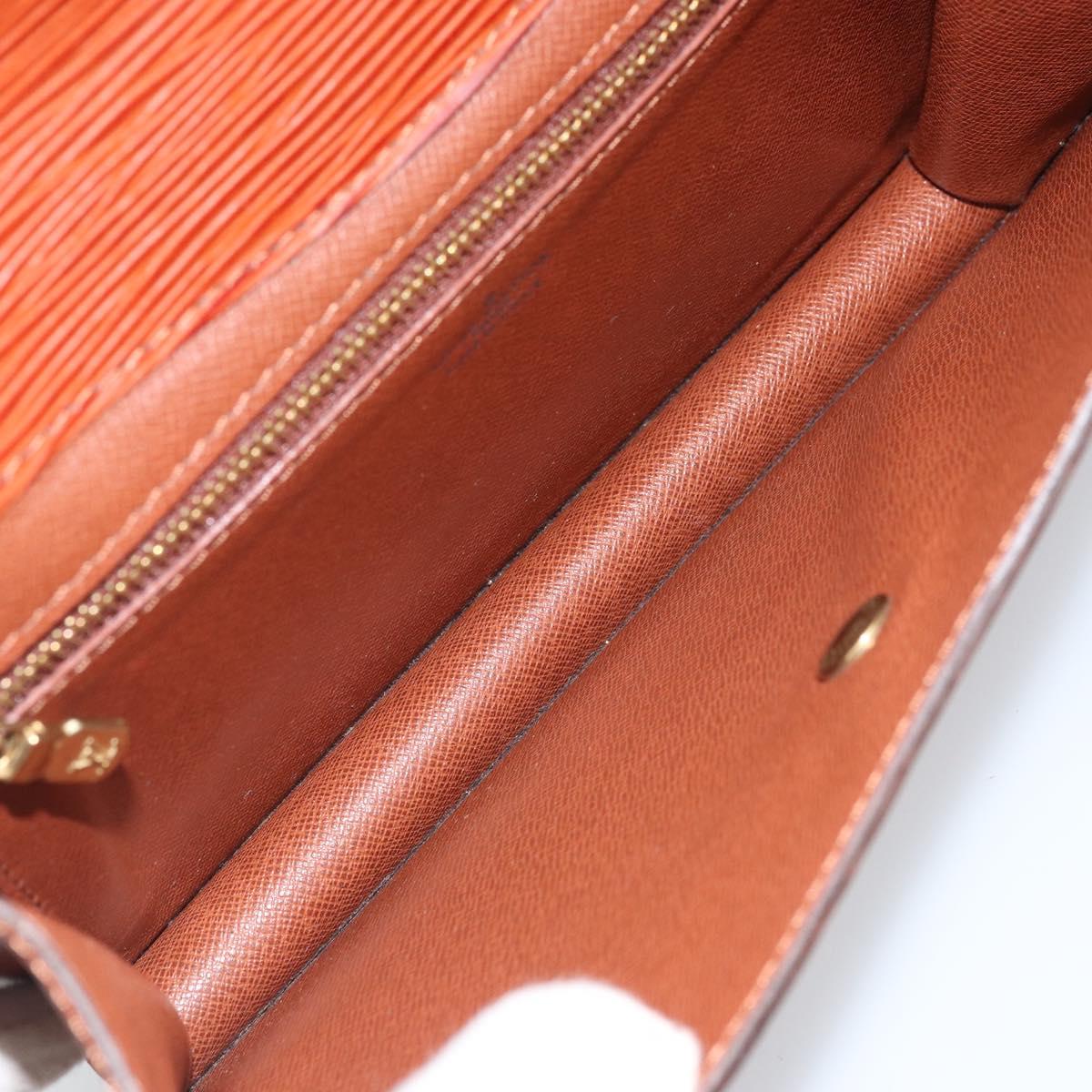 LOUIS VUITTON Epi Montaigne 23 Clutch Bag Brown M52663 LV Auth bs33790