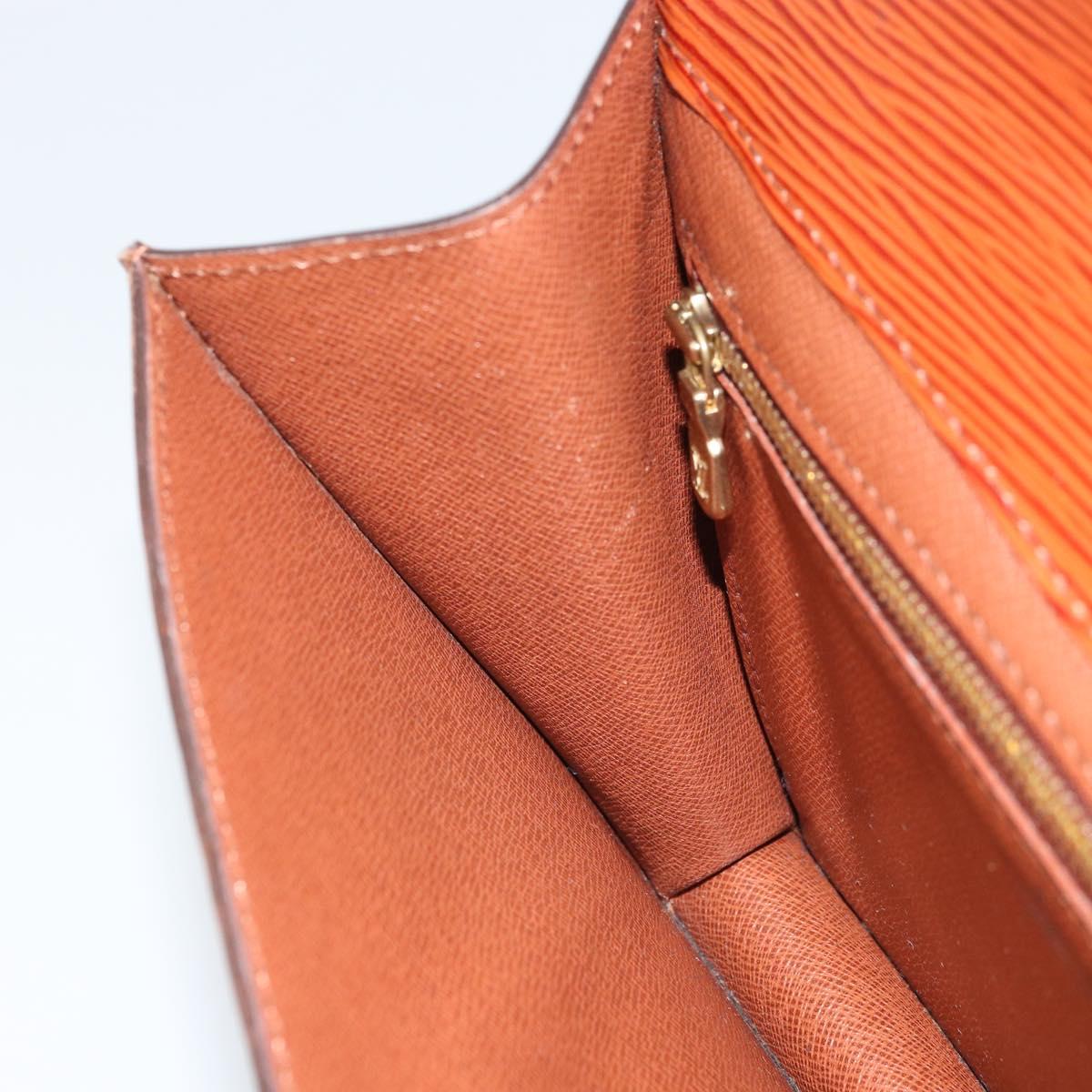 LOUIS VUITTON Epi Montaigne 23 Clutch Bag Brown M52663 LV Auth bs33790
