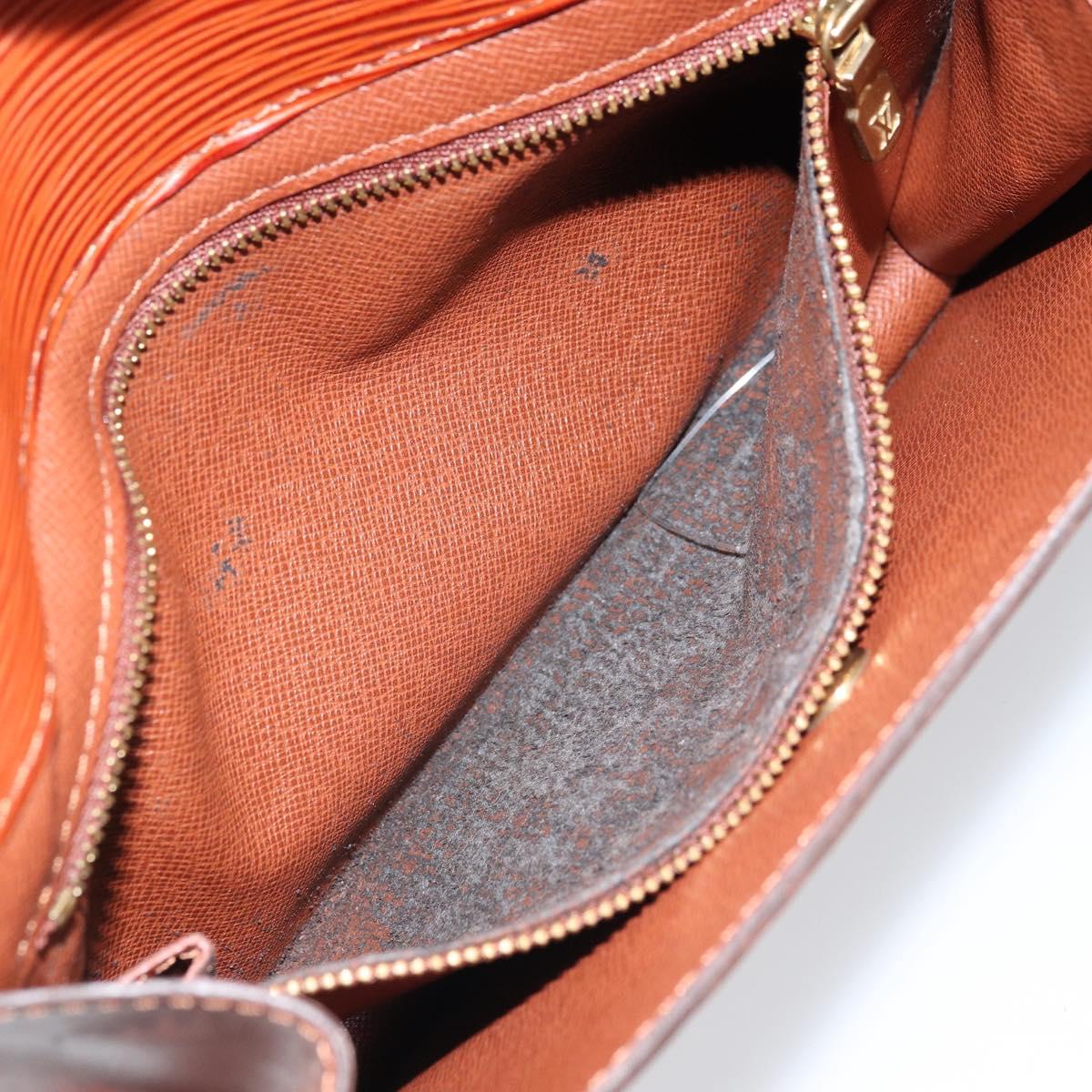 LOUIS VUITTON Epi Montaigne 23 Clutch Bag Brown M52663 LV Auth bs33790