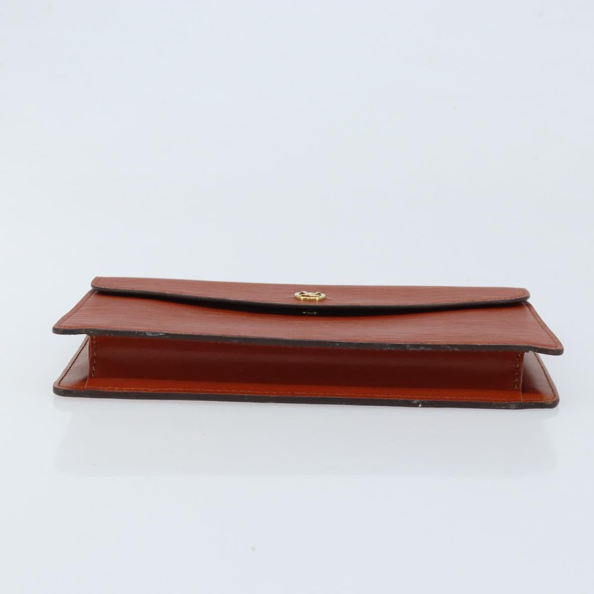 LOUIS VUITTON Epi Montaigne 23 Clutch Bag Brown M52663 LV Auth bs33790