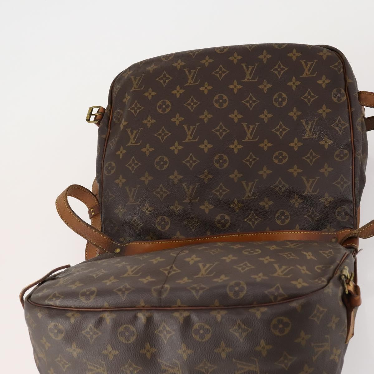 LOUIS VUITTON Monogram Saumur 35 Shoulder Bag M42254 LV Auth bs33791