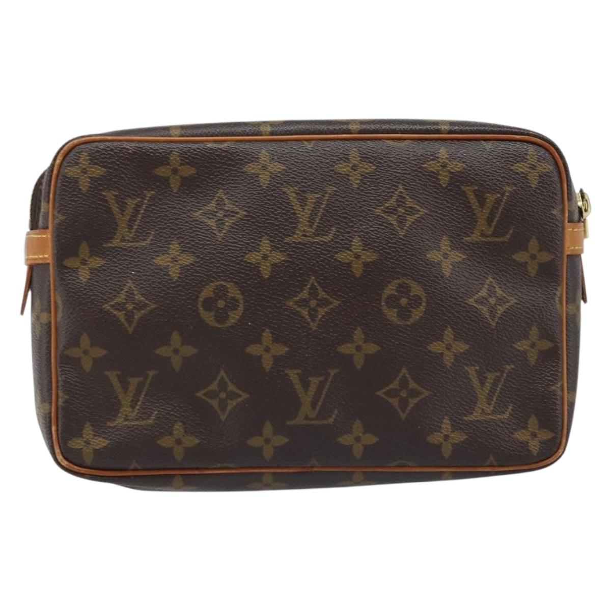LOUIS VUITTON Monogram Compiegne 23 Clutch Bag M51847 LV Auth bs33796