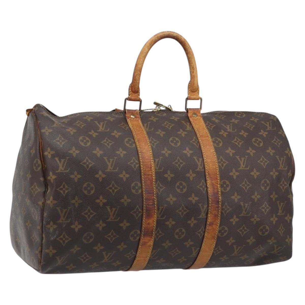 LOUIS VUITTON Monogram Keepall 45 Boston Bag M41428 LV Auth bs33797