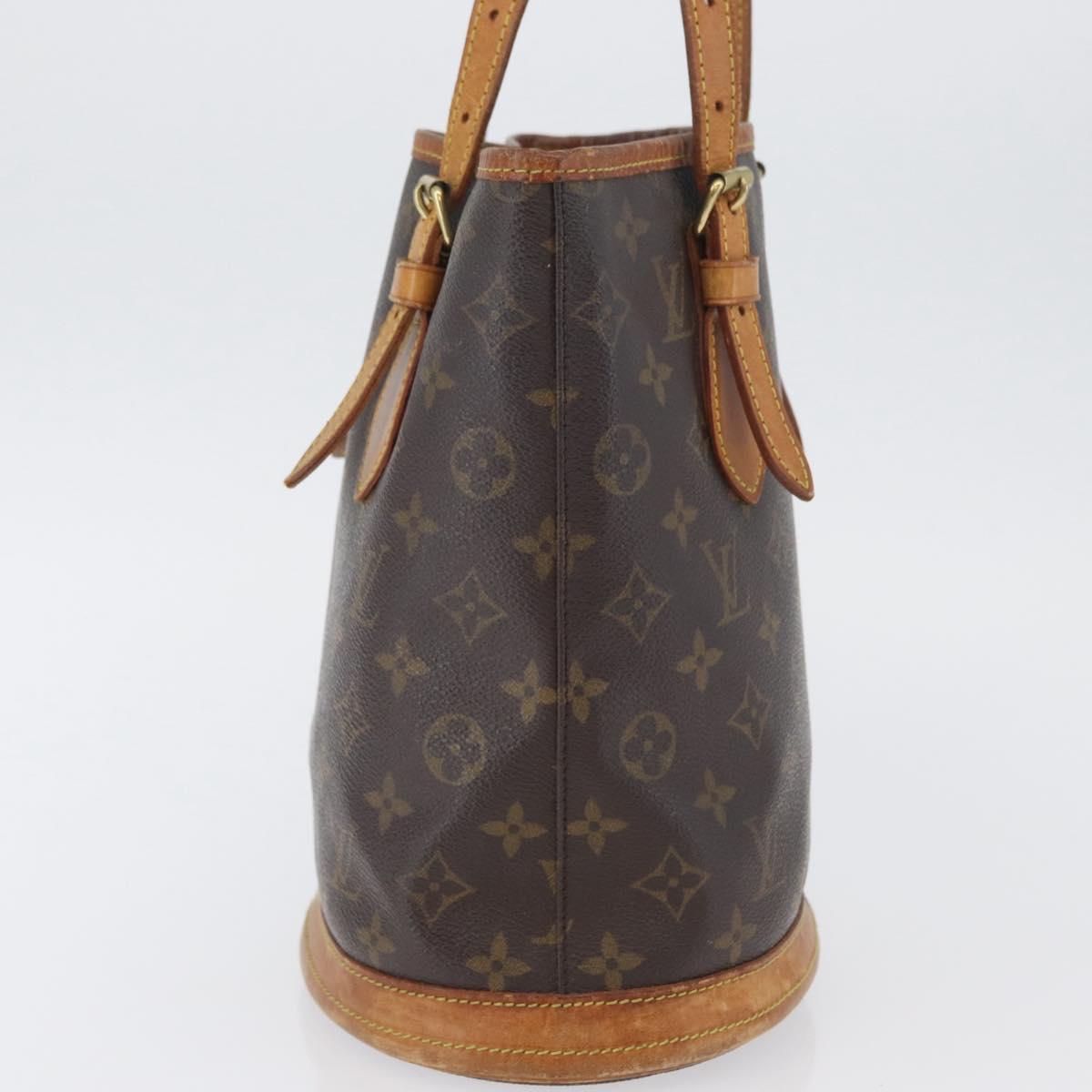 LOUIS VUITTON Monogram Bucket PM Shoulder Bag M42238 LV Auth bs33798