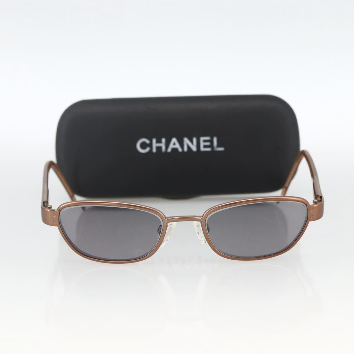 CHANEL Sunglasses plastic Bronze CC Auth bs33807