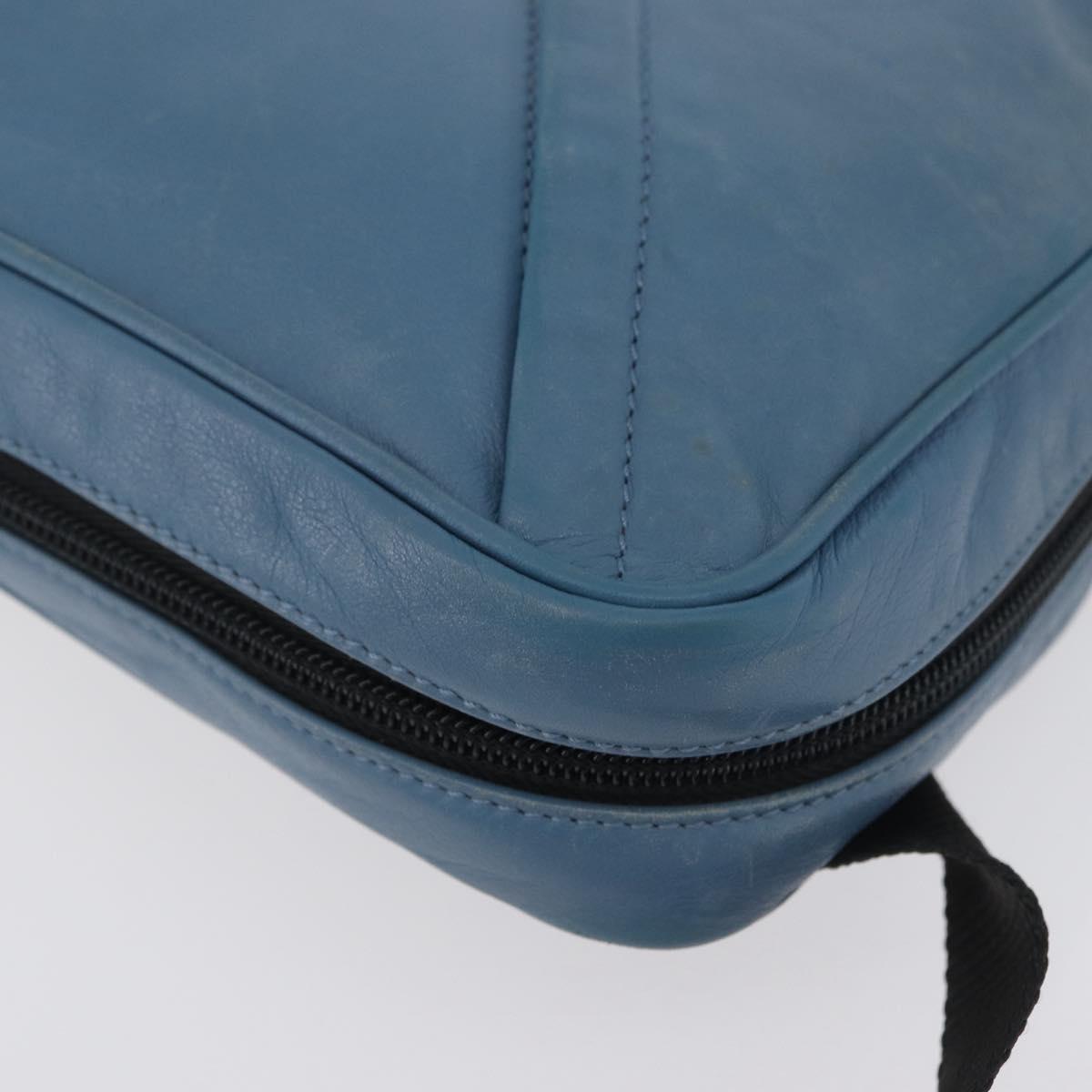 Miu Miu Shoulder Bag Leather Light Blue Auth bs33816