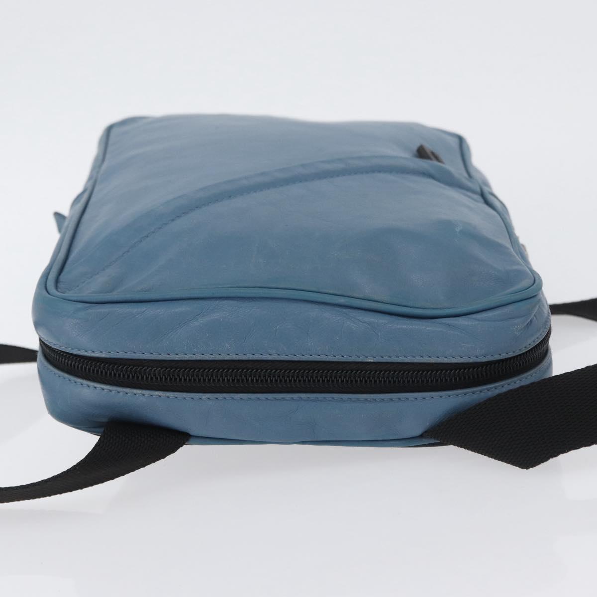 Miu Miu Shoulder Bag Leather Light Blue Auth bs33816