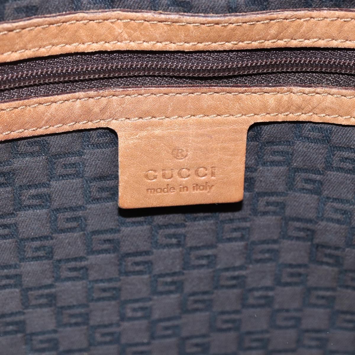 GUCCI Shoulder Bag Canvas Beige Silver 109210 Auth bs33831