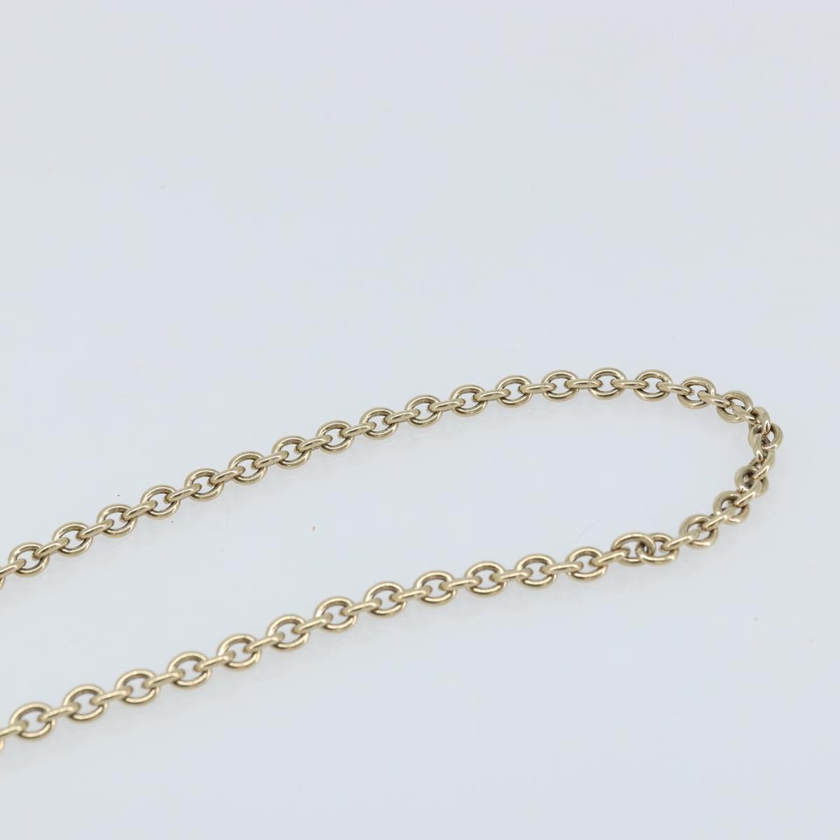 FENDI Chain Shoulder Bag Leather Green Gold Auth bs33834
