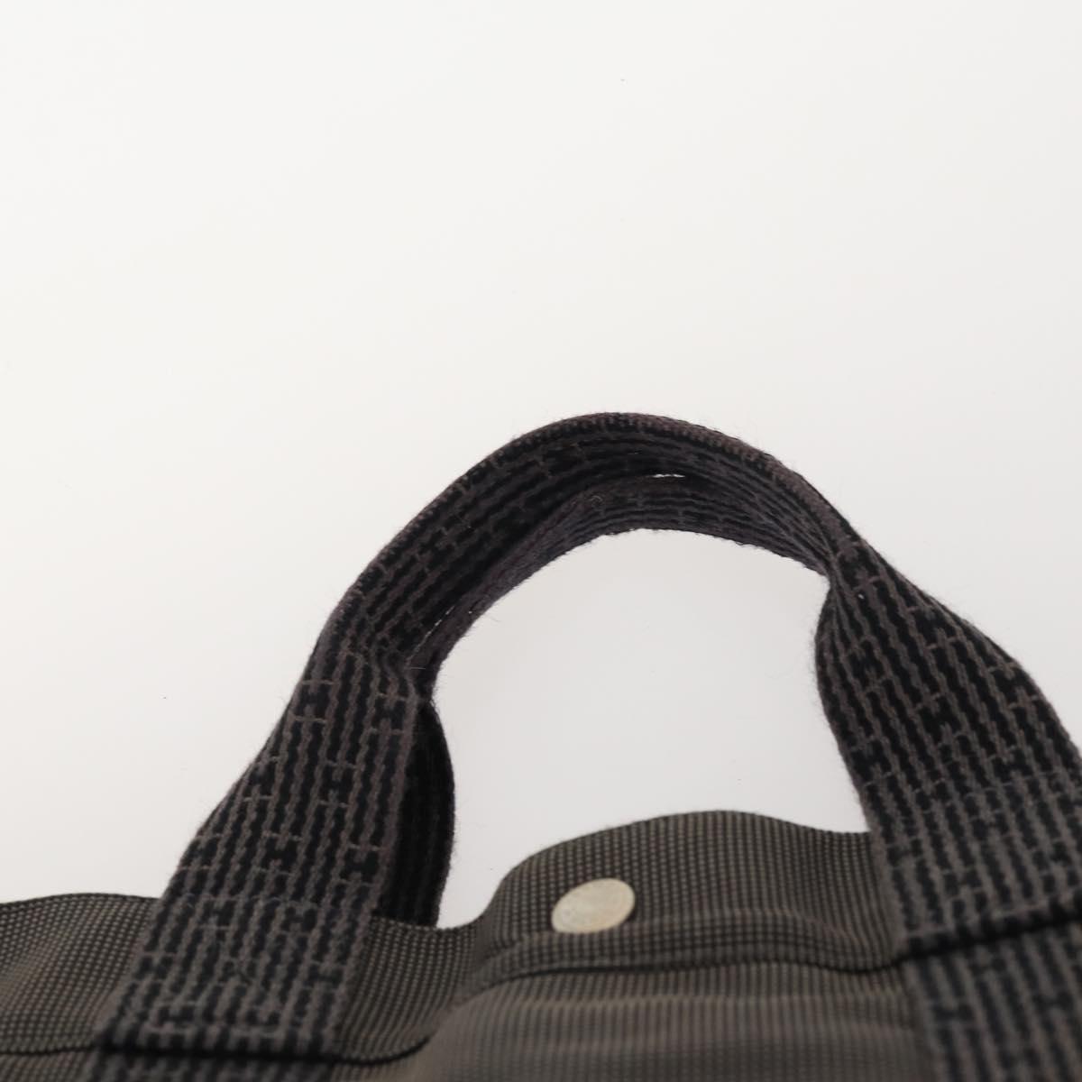 HERMES Tote Bag Canvas 2 Set Gray Navy Auth bs33837